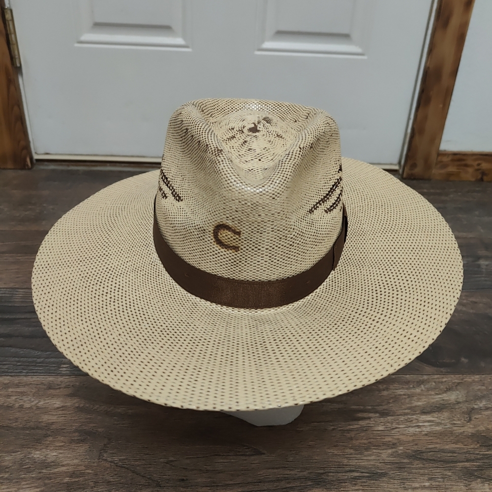 Charlie One Horse Thunderbird Tan and Brown Wide-Brimmed Safari Hat